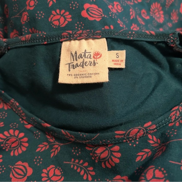 MATA TRADERS Floral Print Dress with 3/4 Length Sleeves - Picture 5 of 9